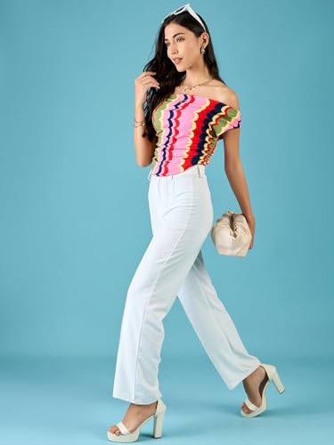 Image of Uptownie Women Top | Stretchable Cowl Neck Ruched Design | Sleeveless & Knitted Fabric for Casual Soft & Comfortable