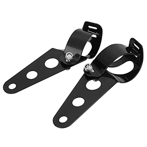 Image of ANKIA Universal 33mm-43mm Metal Motorcycle Modified Headlight Mount Brackets Clamp Fork Ear for Motorcycle Chopper Cafe Racer (Black)