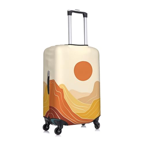 Spandex Travel Luggage Cover Printed Abstract Sun Moutain Double-Sided Suitcase Protector Bag,Dust-Proof Cratch-Resistant Durable Baggage Covers For Kid Adult,Medium3