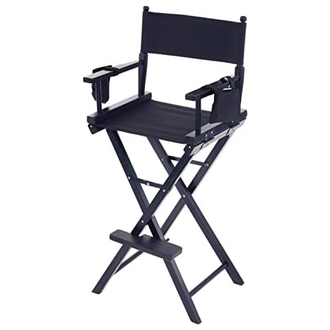 Oypla Professional Black Wooden Makeup Chair Cover