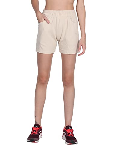Image of CHKOKKO Women's Regular Cotton Regular Fit Plain Shorts for Women