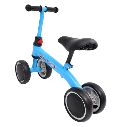 Anneome 1Pc Balance Bike with Wheels Blue Walker for Learning Balance Safe and Bicycle for Indoor and Outdoor Use Present for Ages Months