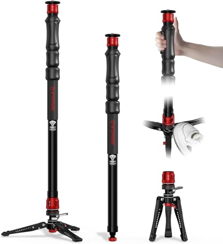 IFOOTAGE Cobra 3 Strike A150S Monopod Camera Stand with Pedal, One-Touch Lifting Quick Release Monopod for Shooting Bird/Animal/Sports Event/Wedding/Live Show, Payload 11lb