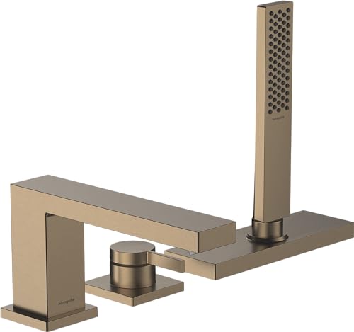 hansgrohe Tecturis E - Mitigeur baignoire 3 trous, Robinet baignoire 2 sorties avec guidage du...