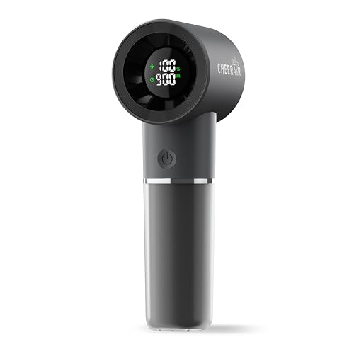 CHEERAIR Handheld Portable Fan, 6-Speed Rechargeable Powerful Mini Fan