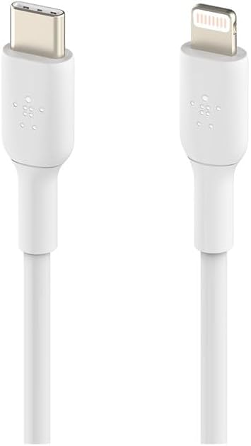 Belkin USB-C - Lightning Kablosu (Hızlı Şarj Kablosu) Hızlı Şarj MFi Sertifikalı USB-C Kablosu (Beyaz, 1 m)