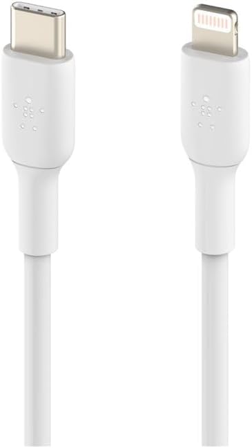 Belkin USB-C - Lightning Kablosu (Hızlı Şarj Kablosu) Hızlı Şarj MFi Sertifikalı USB-C Kablosu (Beyaz, 1 m)