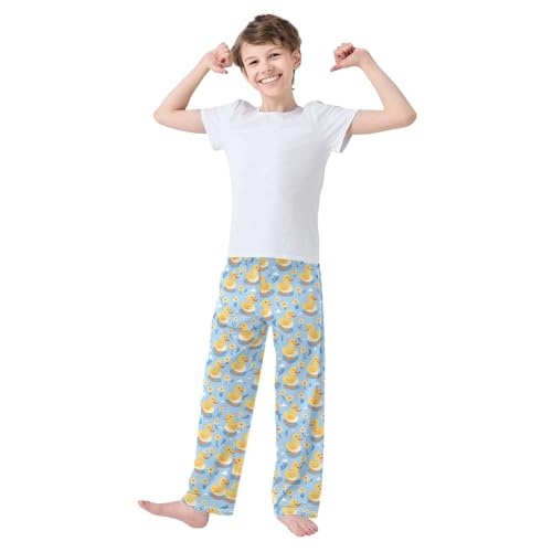 Duck Pajamas Bottoms with Pockets Comfy Pjs Sleepwear Elastic Waistband Pajamas Pants Lounge Pants for 6-14 Years2