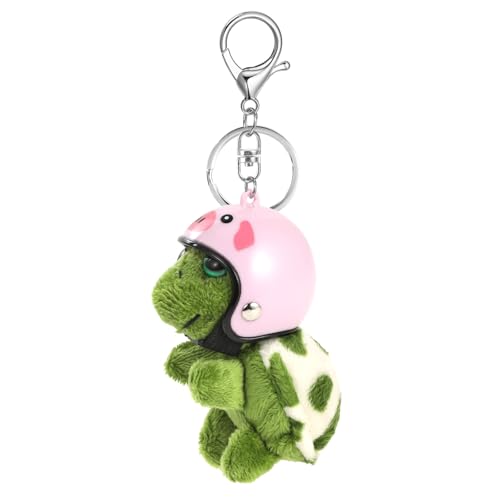 MWOOT Llaveros Bonitos de Peluche Suave con Tortuga Colgante Llaveros personalizados para Llaveros de Coche Mochila Bolso Abalorios para Mujeres Niñas, Rosa