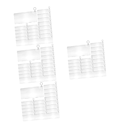 Trousses transparentes zippées lot de 4 sets d'organisation scolaire