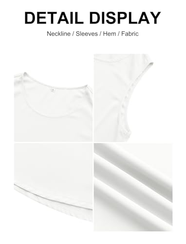 Image of Women's Sleeveless Chiffon Tank Top Business Casual Blouse Tunic Top