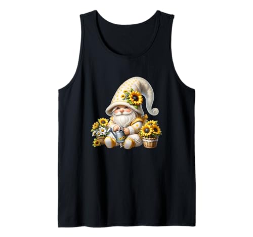 Teacher Retirement GNOME For Women and Mom Floral Sunflower Camiseta sin Mangas