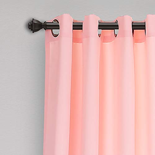 Lush Decor, Blush and Gray Umbre Fiesta Curtains Room Darkening Window Panel Set for Living Dining, Bedroom (Pair), 95” x 52 - Image 3