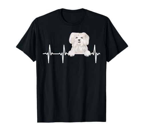 Funny Dog Heartbeat For Maltese Lovers T-Shirt