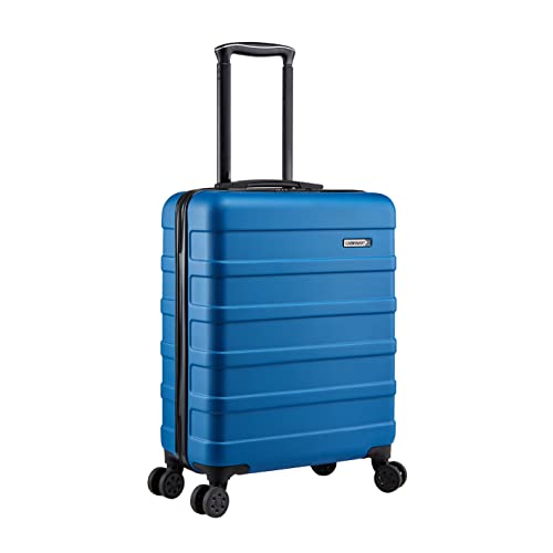 Anode 44L 55x40x20cm (22x16x8inch) Carry On Hand Luggage Suitcase - Lightweight, Hard Shell, 4 Wheels, 3 Digit Combination Lock (Aegean Blue)2