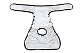 BePetMia Waschbare Windeln für Hunde, Wiederverwendbare Hundewindeln, Umweltfreundliche Damenbinden Höschen, Hygiene-Unterhose für Hunde in Hitze (L: 48-65cm, Schwarz)