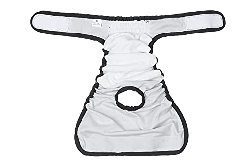 BePetMia Waschbare Windeln für Hunde, Wiederverwendbare Hundewindeln, Umweltfreundliche Damenbinden Höschen, Hygiene-Unterhose für Hunde in Hitze (L: 48-65cm, Schwarz)