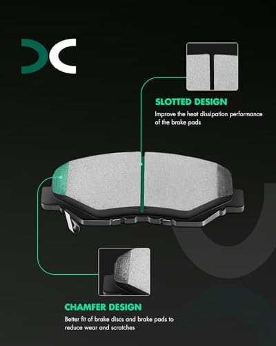 Image of SCITOO D958 D537 Front and Rear Ceramic Disc Brake Pad Set 8PCS w /Hardware Fit 2003-2007 For Honda For For Accord 2.4L