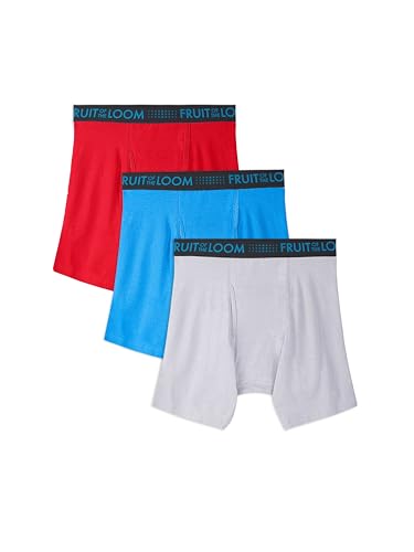 Fruit Of The Loom Mens Breathable Briefs, Moisture Wicking Underwear, Assorted Color Multipacks Boxer, Cotton Mesh - Blue, X-Large US