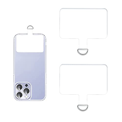 GoldRock 2 Stück Handykette Handy Lanyard Pads, Transparent Handykette Patch Universal Pads, Handyband Handy Lanyard Patch, Wasserdicht Handy Pads für Kette, Telefon Patch für die Meisten Smartphones Cover