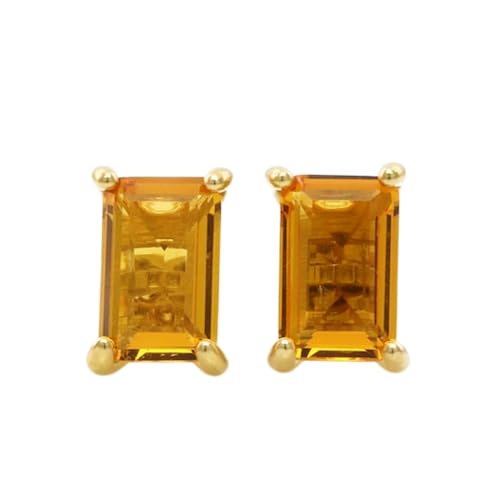 Boucles d'oreilles citrine véritable résolvant le problème des peaux sensibles