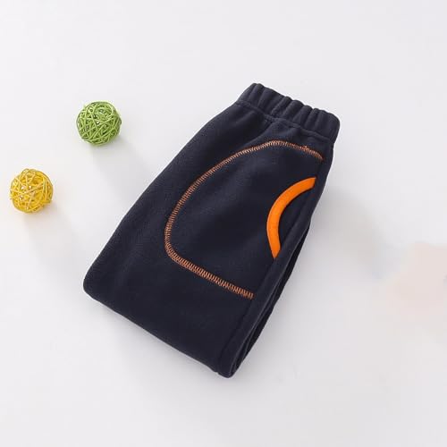 Boys' and Girls' Fall and Winter Padded Shaker Fleece Warm Leg Pants Big Kids Sweatpants4