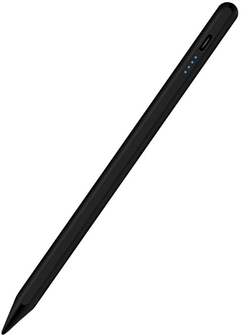 Universal Capacitive Stylus Pen for Samsung Galaxy Tab A7/A8/A9/A9 Plus/iPad iPhone- Android/iOS/Windows Compatible Writing/Drawing Tool, Pressure Sensitivity, Replaceable Tips (Black)