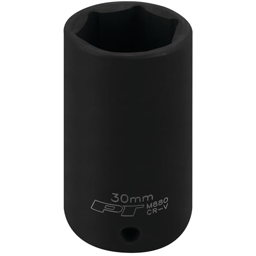Image of Performance Tool M880 1 /2 Drive 6pt Deep Impact Socket, 30mm - Chrome Vanadium Durability for Heavy-Duty Automotive Repairs