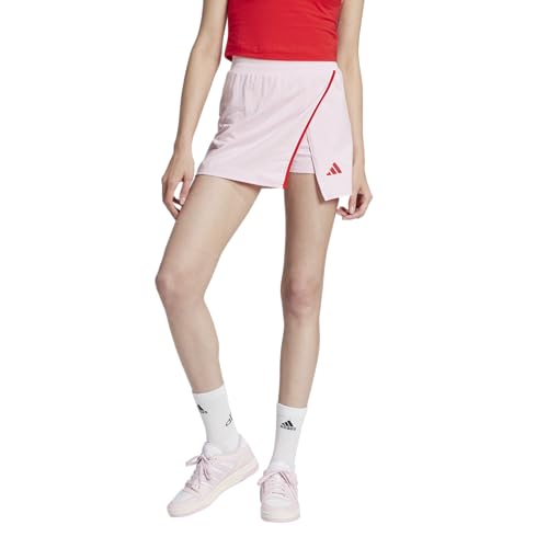 adidas Women's Colorblock Sportswear Skort, Clear Pink, Small