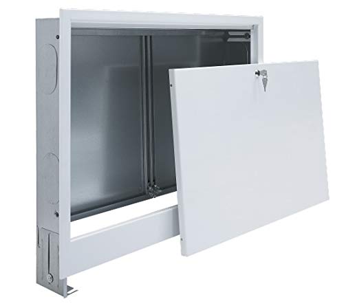 Preisvergleich Produktbild Unterputz Verteilerschrank Verteilerkasten für Fußbodenheizung 4 bis 14 Heizkreise (12 Heizkreise, Weiß)