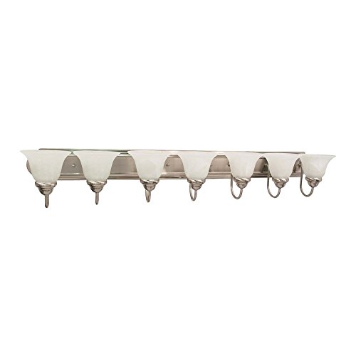 Image of Nuvo Lighting 60 /291 Traditional Seven Light Vanity from Ballerina Collection in Pwt, Nckl, B /S, Slvr. Finish