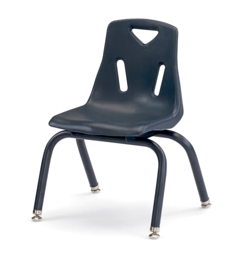 Image of Berries Jonti-Craft 8122JC1112 Stacking Chair with Powder-Coated Legs, 12 inch Height, Navy