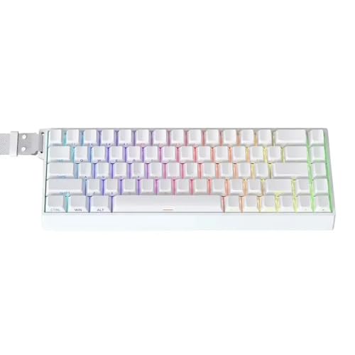APOJHGF IYX MU68 Pro RGB ���J�j�J���L�[�{�[�h ���C�X�C�b�` �A���~�j�E�� 8000Hz �N�C�b�N�g���K�[ �z�b�g�X���b�v PC�Q�[�}�[�M�t�g(Mu68 Pro-White)