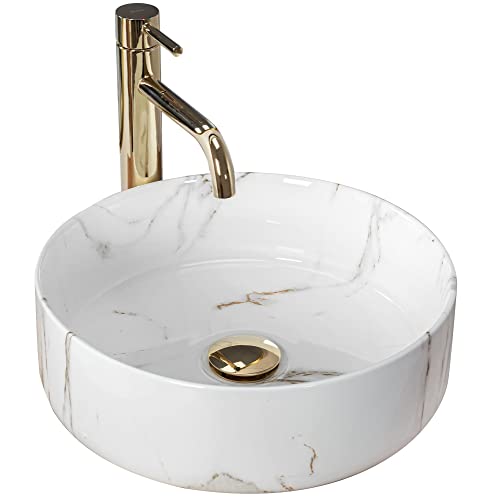 Rea Sami Aiax Shiny Lavabo de baño 360 x 360 x 115 mm Cerámica (blanco)