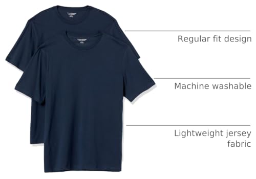 Image of Amazon Essentials Men's Slim-Fit Crewneck Short Sleeve Cotton T-Shirts