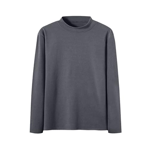 Cambkatl Men's Mock Turtleneck T-Shirts Long Sleeve Casual Pullover Slim Fit Basic Undershirt Base Layer Muscle Tops4