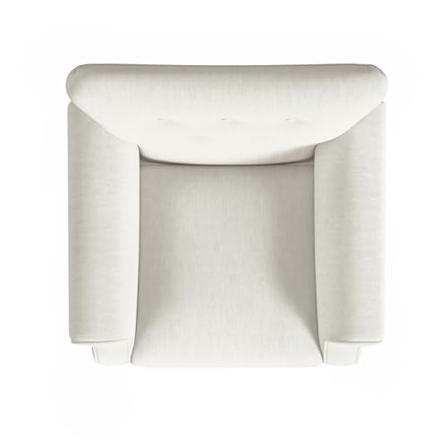 Image of Spatial Order Rolled Arm Wingback Accent Chair - Cream