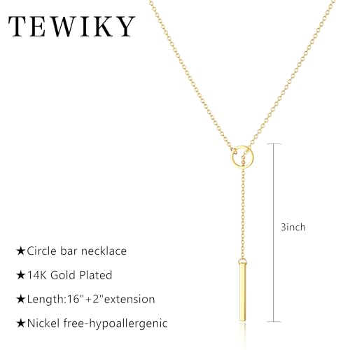Image of Tewiky Layered Necklaces for Women 14k Gold Plated Chain Necklace Set