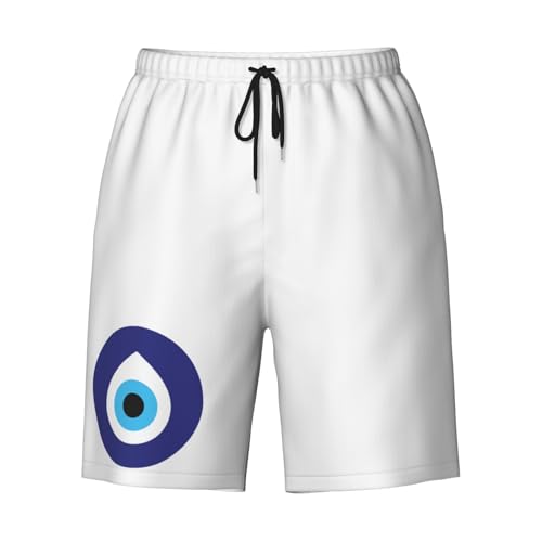 Turkish Evil Eye Mens Swim Trunks Quick Dry Board Shorts 7" - Hawaii Beach Swimwear3