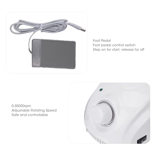 Kit profesional de lima eléctrica para uñas ajustable miniatura 4