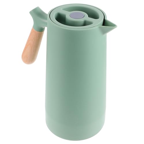 Gadpiparty Botella Térmica de Vidrio Aislamiento y Mango de Madera Desmontable para Bebidas Calientes y Frías en Casa Base Antideslizante