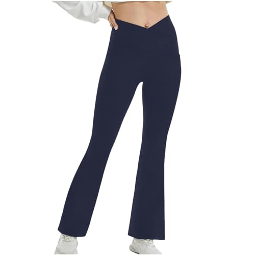 Generico Pantalones de yoga para mujer Push Up Pantalones de chándal de mujer Seamless Yoga Pants Flare Leggins Gimnasio Mallas Mate Slim Fit Pantalones Pierna Ancha Talla Grande para Gym Jogging