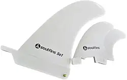 Quilha Central e Estabilizadores, Fibra de Vidro, Branco, modelo So1 soulfins