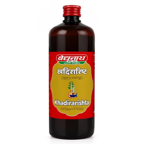 Image of Baidyanath Khadirarishta | Ayurvedic Syrup for Skin & Detox | 680 Ml |