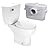 SANIFLO Saniaccess 2 + Toilet Bowl Round + Toilet Tank Bundle - Residential - White