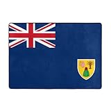 Tapis de sol imprimé drapeau des îles Turques et Caïques : tissé à partir de fibre de polyester, alliant douceur et résistance. Le fond intègre un tissu non tissé et une technologie de moulage par points de précision, assurant stabilité, prise en main antidérapante et durabilité