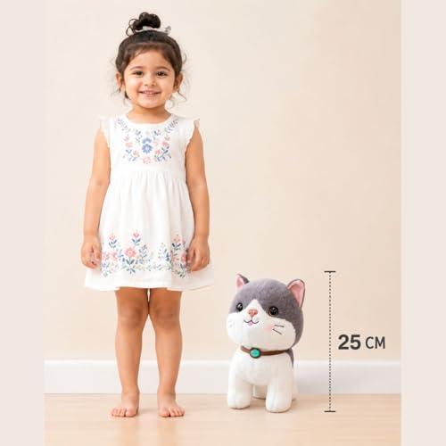 Image of Cute Cat 25cm | Ultra Soft Plush Stuffed Toy | Cute Hugging Pillow | Gift for Kids Boys Girls