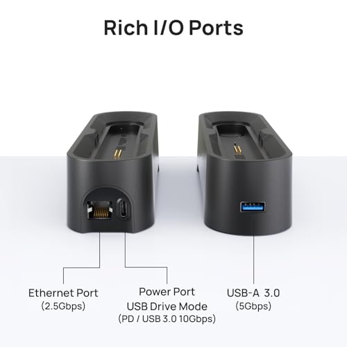 Image of PocketCloud Dock for Portable NAS, M.2 NVMe Slot, Expend Storage, 2.5GbE Ethernet, PD Charging & USB-A Ports, Modular SSD Storage, Smart Cooling, Dual Backup & Charging (Dock Only, Diskless)