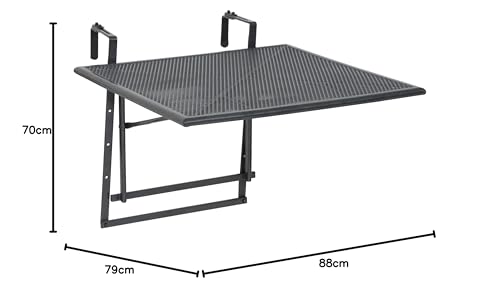Table de balcon pliable pour petit espace gain de place réglable Greemotion - 4