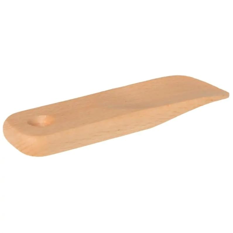 Wooden World - Drewniana łyżka do butów kompaktowa mała do torebki i na wyjazdy turystyczna wersja kieszonkowa - 12 cm